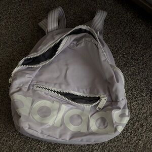 Adidas Lavender Backpack with White Logo
